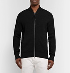 rag & bone - Andrew Slim-Fit Ribbed Merino Wool-Blend Zip-Up Cardigan - Black