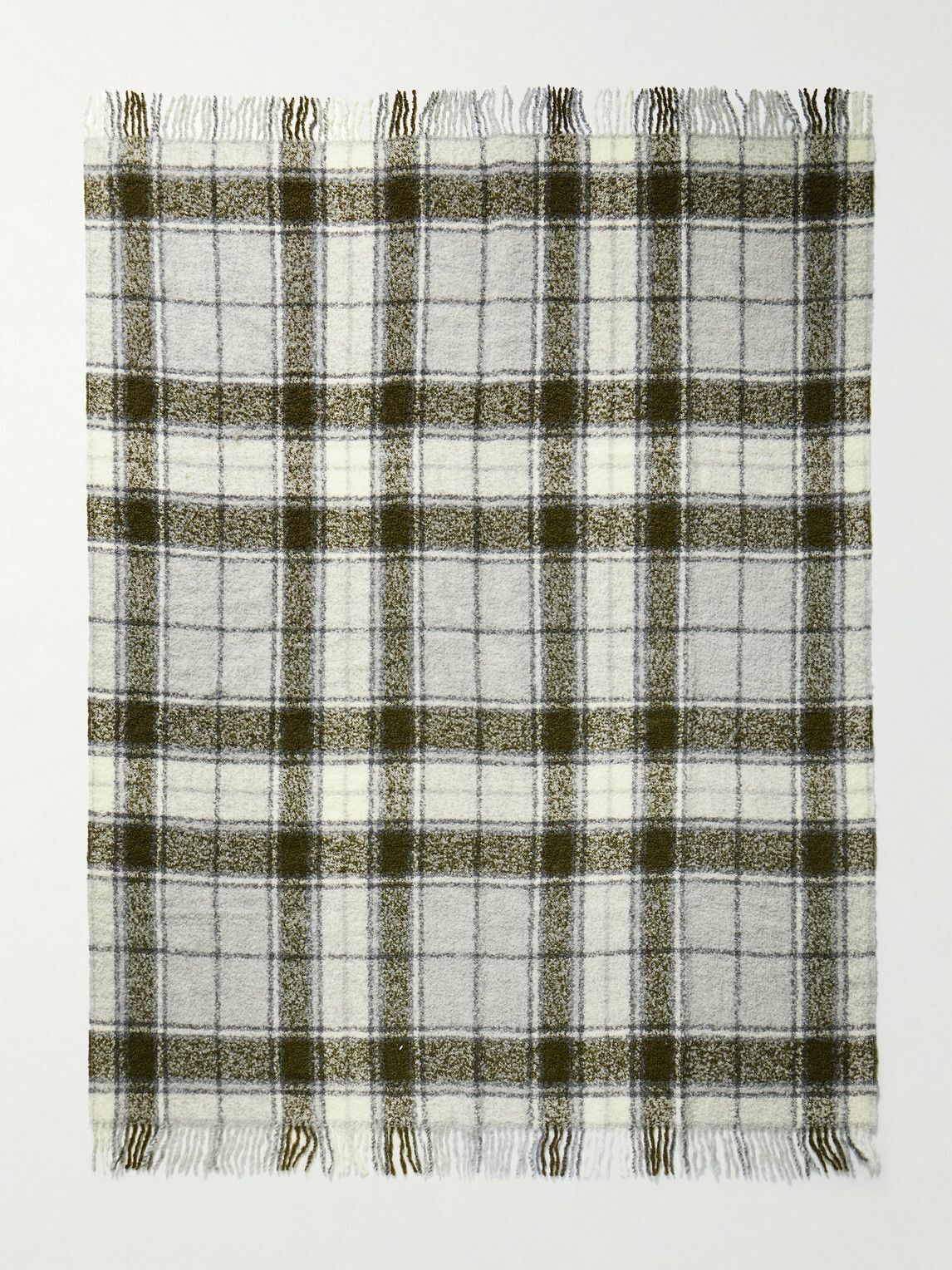 The Conran Shop - Fringed Checked Alpaca-Blend Bouclé Throw