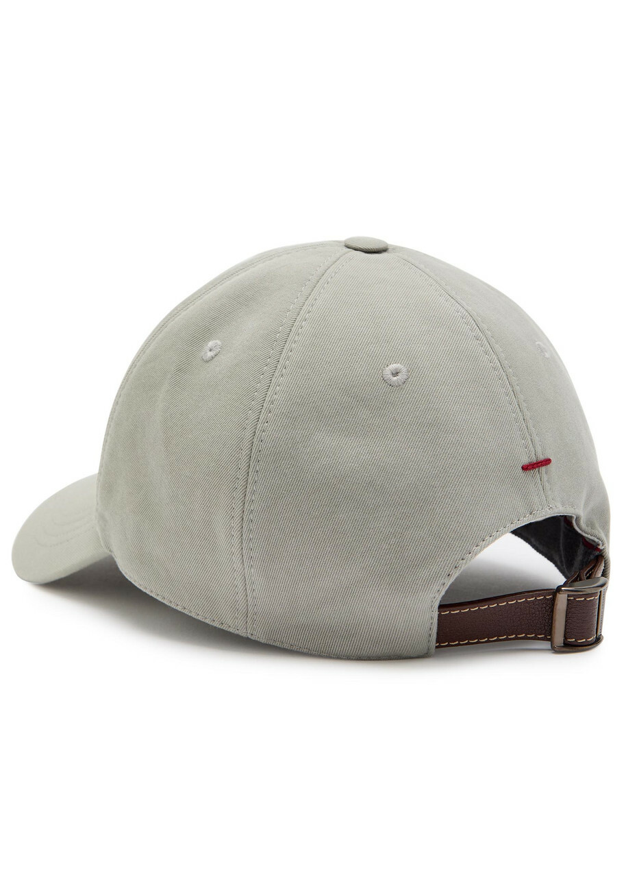 Brunello Cucinelli Logo-embroidered Cotton cap Khaki