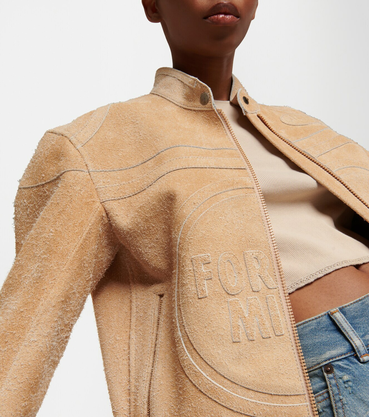 Acne Studios - Embossed suede jacket Acne Studios