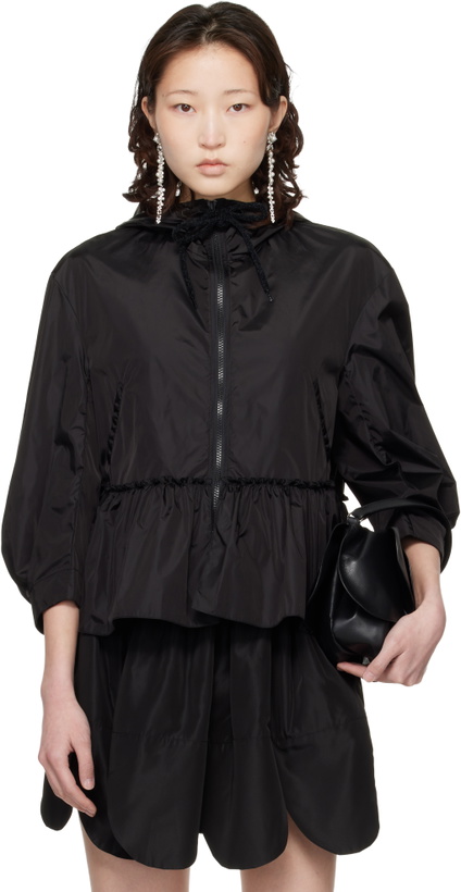 Photo: Simone Rocha Black Ruffle Frill Peplum Jacket