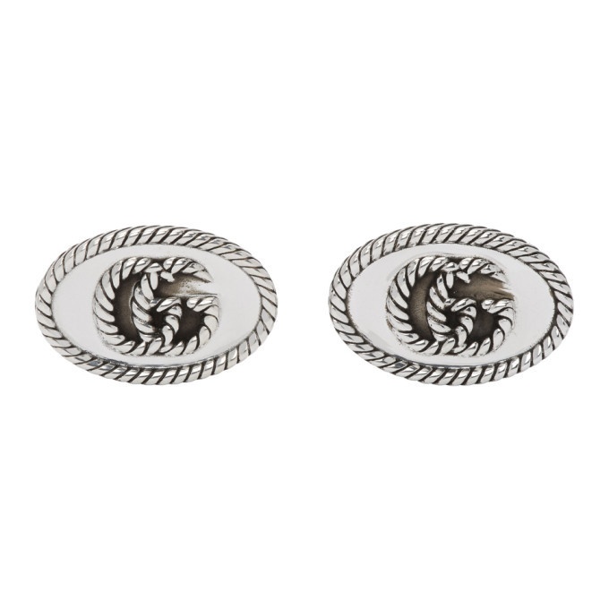 Photo: Gucci Silver Double G Marmont Cufflinks