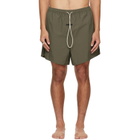 Fear of God ESSENTIALS Khaki Logo Patch Swim Shorts