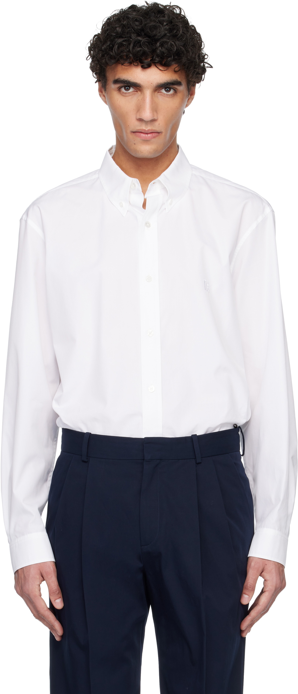 Balmain White Cotton Poplin Shirt