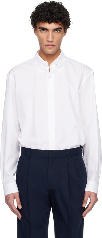 Photo: Balmain White Cotton Poplin Shirt