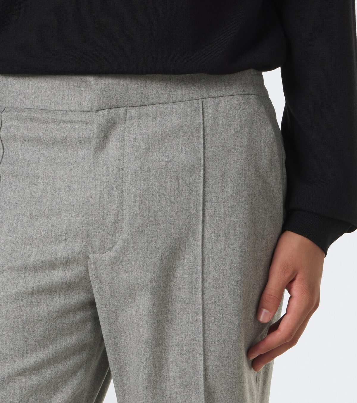 Zegna Wool, silk, and cashmere straight pants