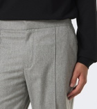 Zegna Wool, silk, and cashmere straight pants