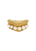 Missoma Pearl Baya 18kt Gold-plated Stacking Ring set