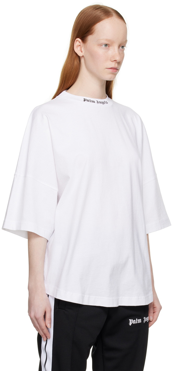 Palm Angels White Oversized T-Shirt Palm Angels