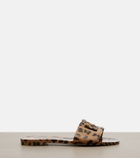 Dolce&Gabbana DG leopard-print slides