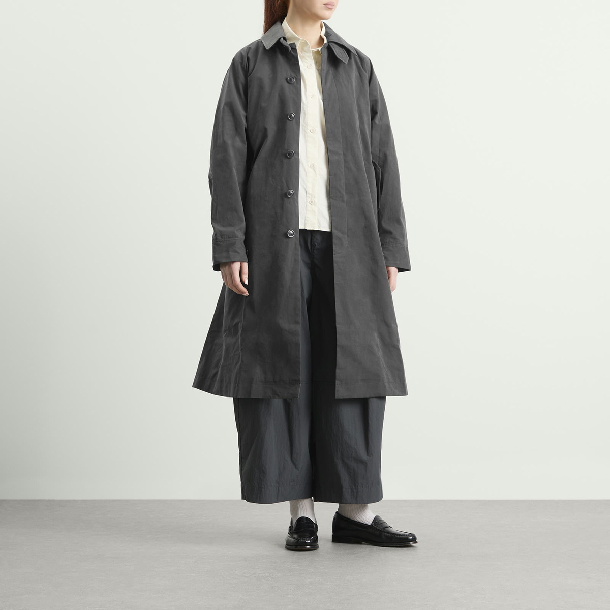 YMC Women's Runner Trench Coat in Grey