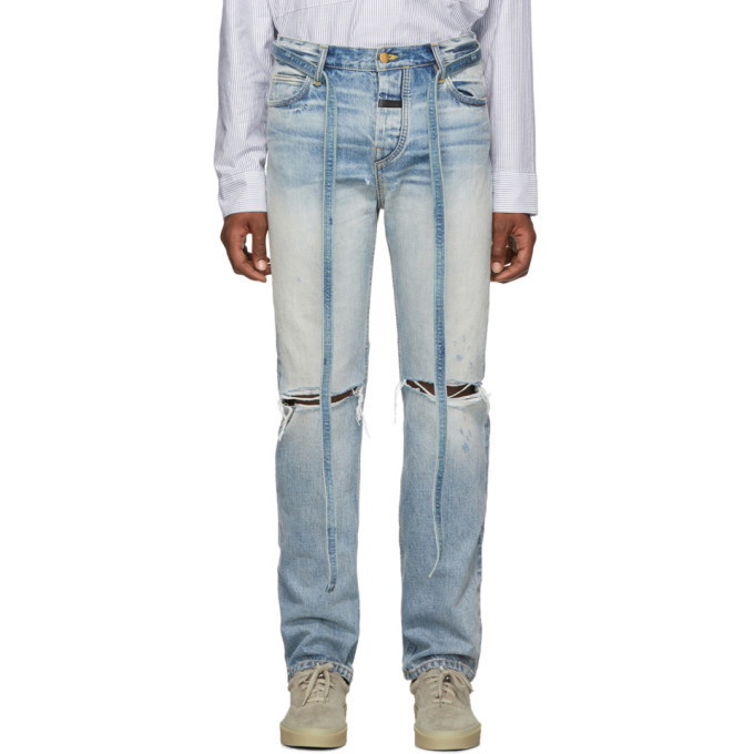 Photo: Fear of God Blue Relaxed Jeans