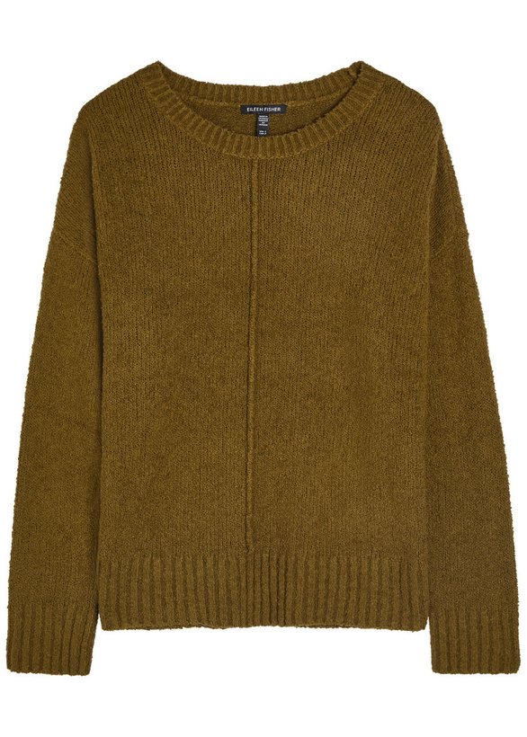 Photo: Eileen Fisher Pintuck Bouclé Jumper Green