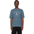 Moncler Blue Logo Print Cotton T-shirt