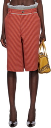 Martine Rose Red Twisted Skate Shorts