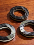 Brunello Cucinelli - Set of Six Horn and Steel Napkin Rings