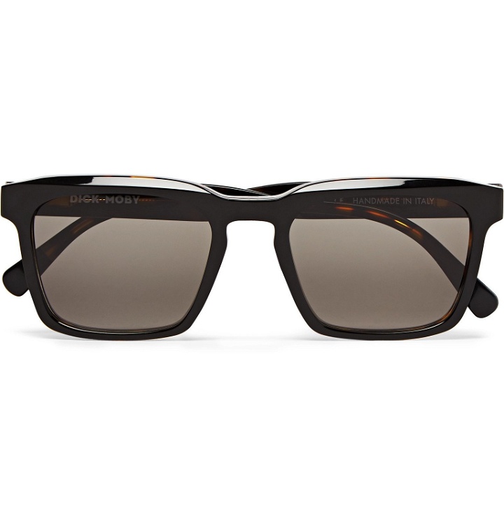 Photo: Dick Moby - Warsaw Square-Frame Tortoiseshell Acetate Sunglasses - Brown