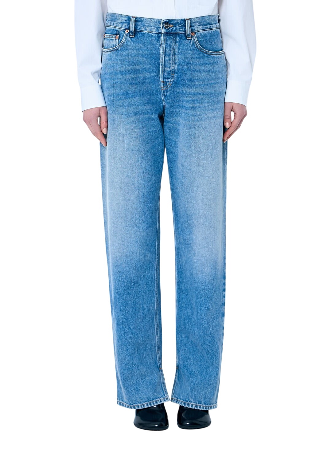 Gucci Blue Eco-Washed Denim GG Jacquard Jeans Gucci