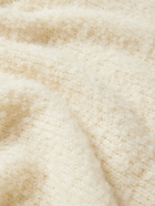 THE ELDER STATESMAN - Teddy Racing Cashmere, Baby Alpaca and Silk-Blend Bouclé Sweater - White