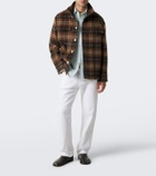 Umit Benan St. Moritz plaid cashmere overshirt