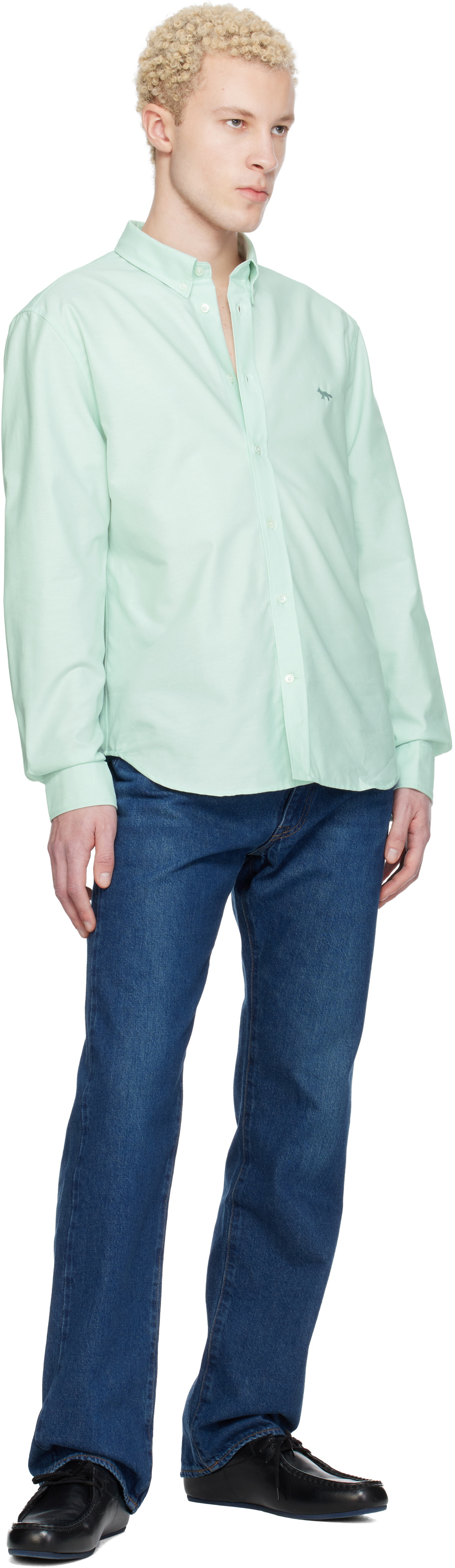 Maison Kitsuné Green Profile Fox Casual Shirt