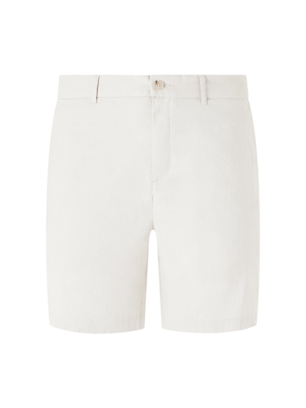 Photo: Onia - Straight-Leg Linen-Blend Shorts - White