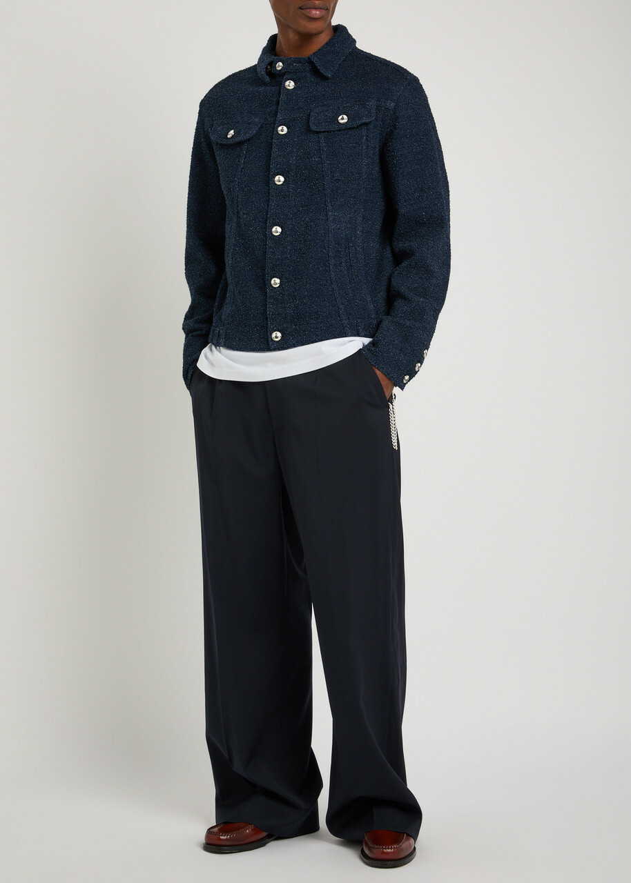 Vivienne Westwood Stormrider Bouclé Cotton-blend Jacket Blue