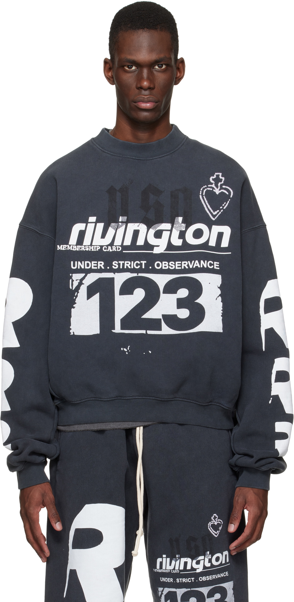 Rivington Roi Rebis Black Membership USO Crewneck Sweatshirt
