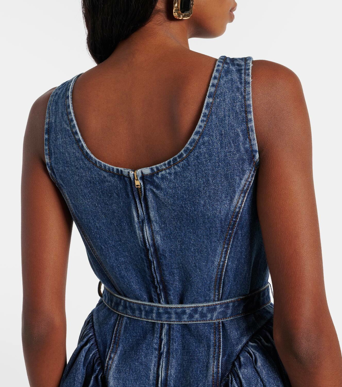 SELF-PORTRAIT ワンピース Denim minidress1074934 Self-Portrait Belted denim minidress Self-Portrait