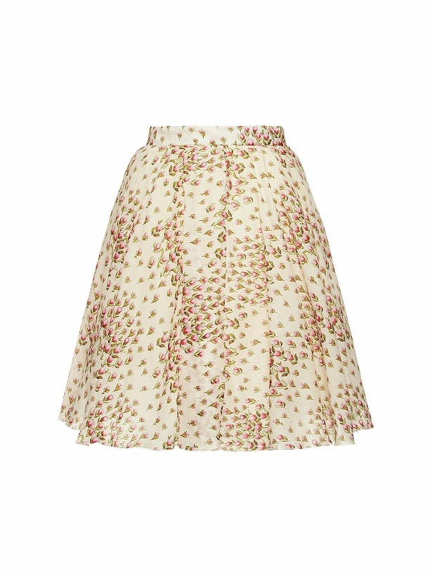 Photo: GIAMBATTISTA VALLI - Printed Cotton Voile Mini Skirt