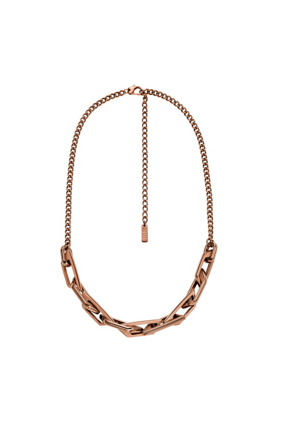 Photo: Diesel Stainless steel chain necklace - Necklaces - Unisex - Brown
