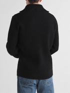 S.N.S. Herning - Fender II Ribbed Merino Wool Half-Zip Sweater - Black