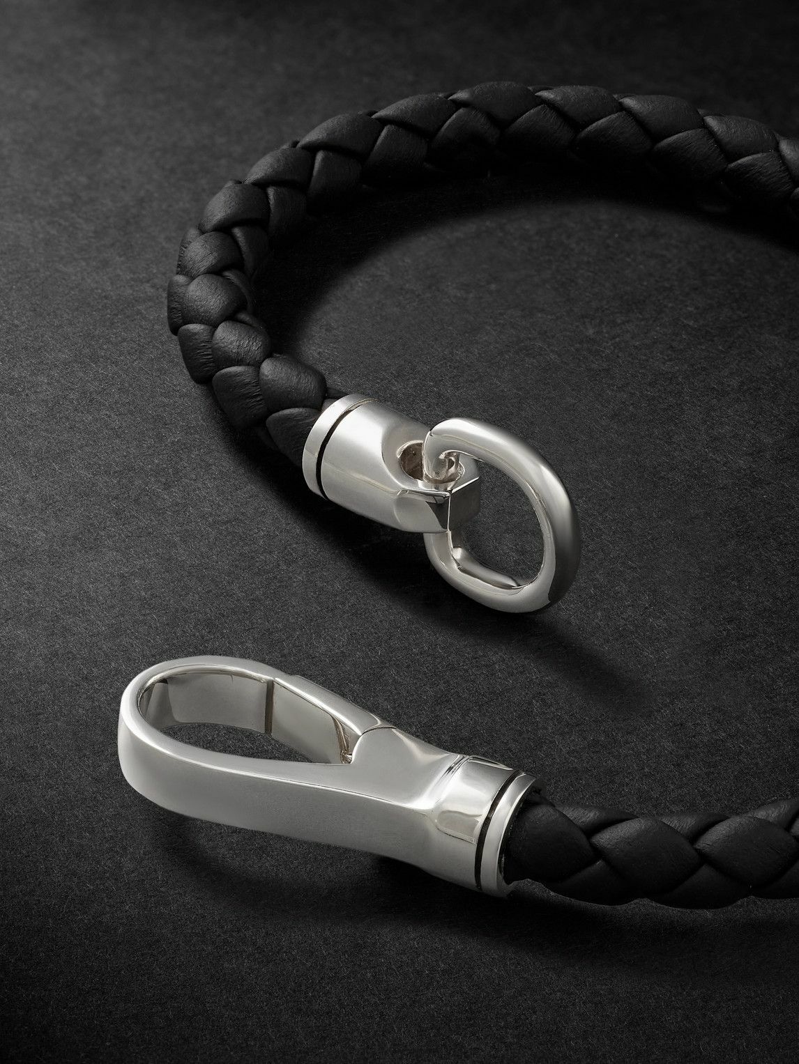 John Hardy - Braided Leather and Sterling Silver Bracelet - Black