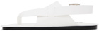 Jil Sander White Leather Sandals