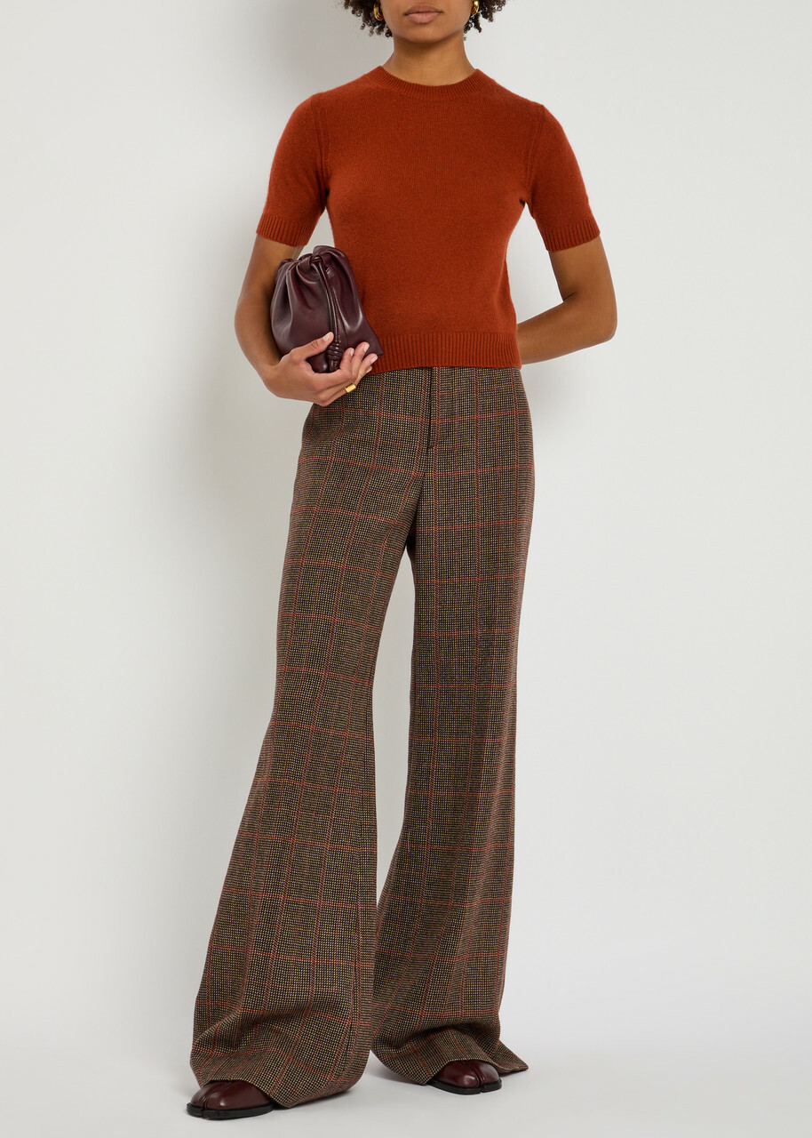Guest In Residence Knitted Cashmere T-shirt Brown