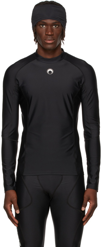 Photo: Marine Serre Black Second Skin Training Turtleneck