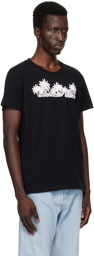 Balmain Black 'Balmain Signature' Print T-Shirt