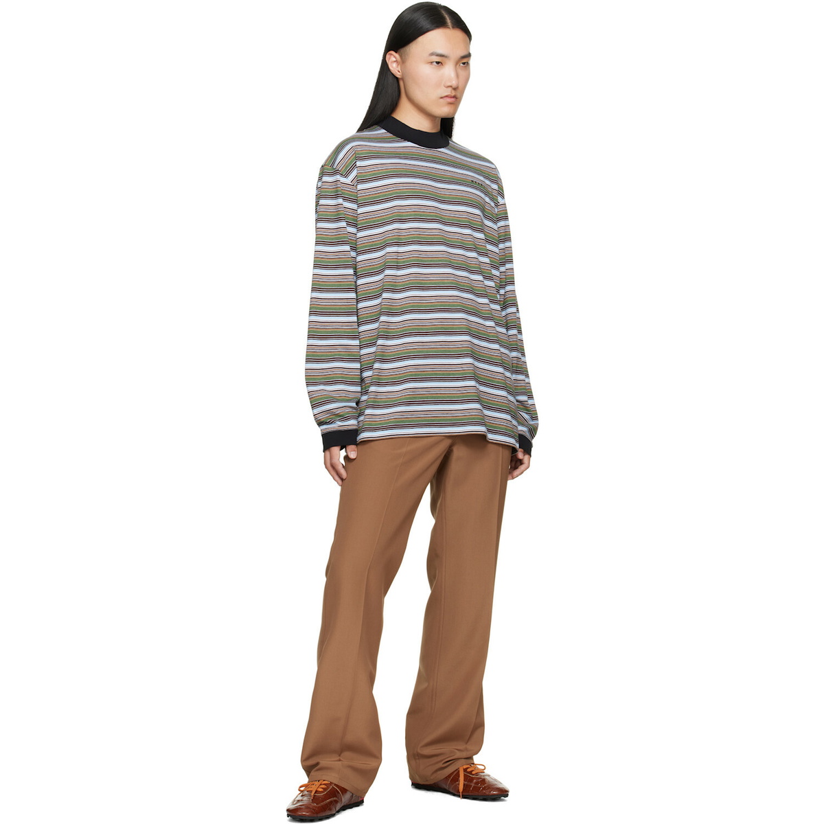 Marni Brown Virgin Wool Trousers