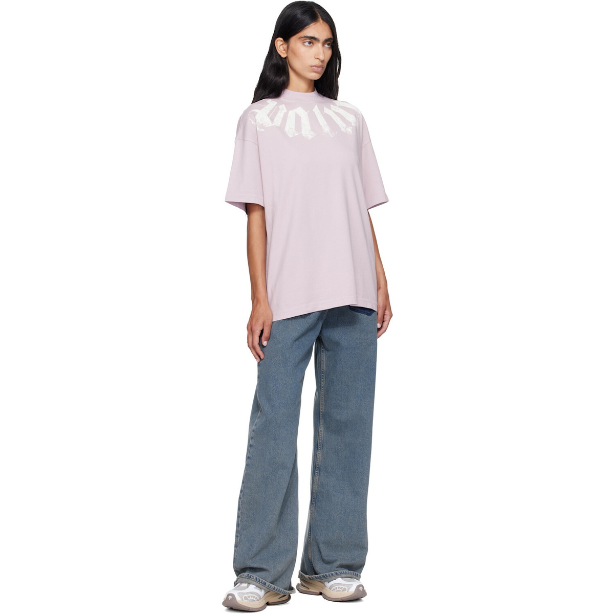 Palm Angels White & Beige Palm Runner Sneakers