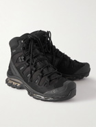 Salomon - Quest 4D Leather-Trimmed GORE-TEX and Mesh Hiking Boots - Black