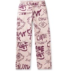 COME TEES - Printed Denim Jeans - Pink