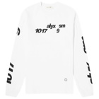 1017 ALYX 9SM Men's Long Sleeve Logo T-Shirt in White