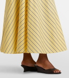 Staud Milano striped cotton maxi skirt