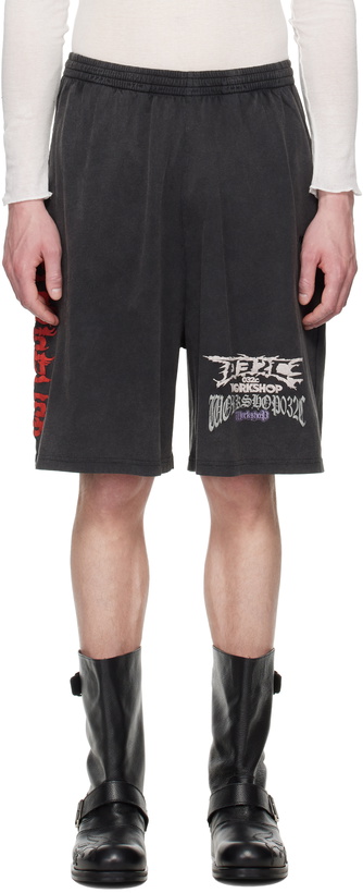 Photo: 032c Black Telepresence Comfort Shorts