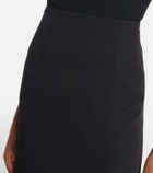 Roland Mouret Floral-appliqué peplum crêpe blazer