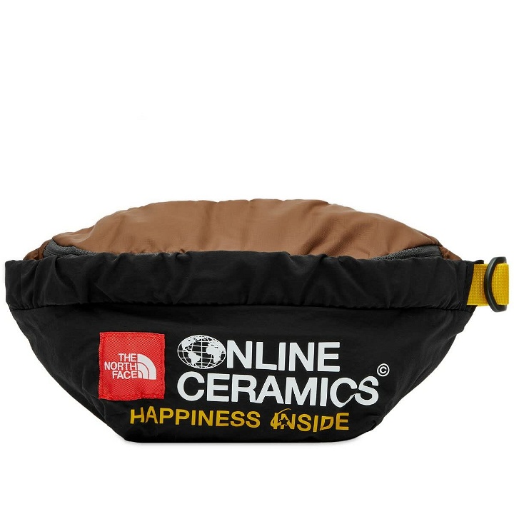 Photo: The North Face x Online Ceramics Mountain Lumbar Bag in Earth Brown/Black