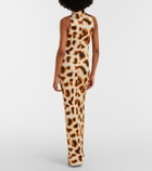 Christopher Esber Animal-print maxi dress