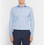 Hugo Boss - Black Jason Slim-Fit Cutaway-Collar Stretch Cotton-Blend Shirt - Blue