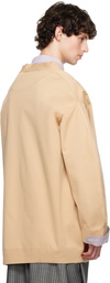 Hed Mayner Beige Dropped Shoulder Cardigan