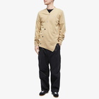 Comme des Garçons SHIRT Men's x Lacoste Asymmetric Cardigan in Camel